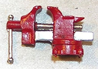 Dollhouse Miniature Top Mounted Red Vise